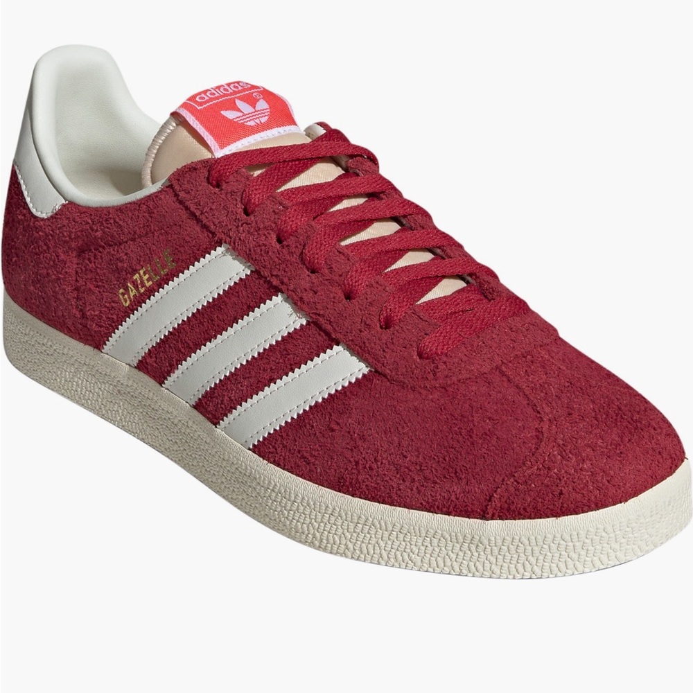 Adidas Gazelle Red Suede Sneakers, Men’s 6.5, Women’s 8